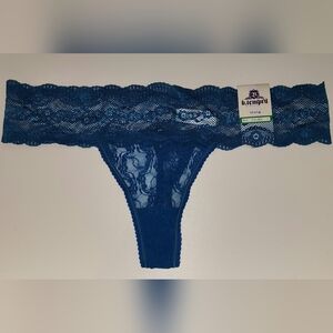 NWT b.tempt'd Blue Lace Thong